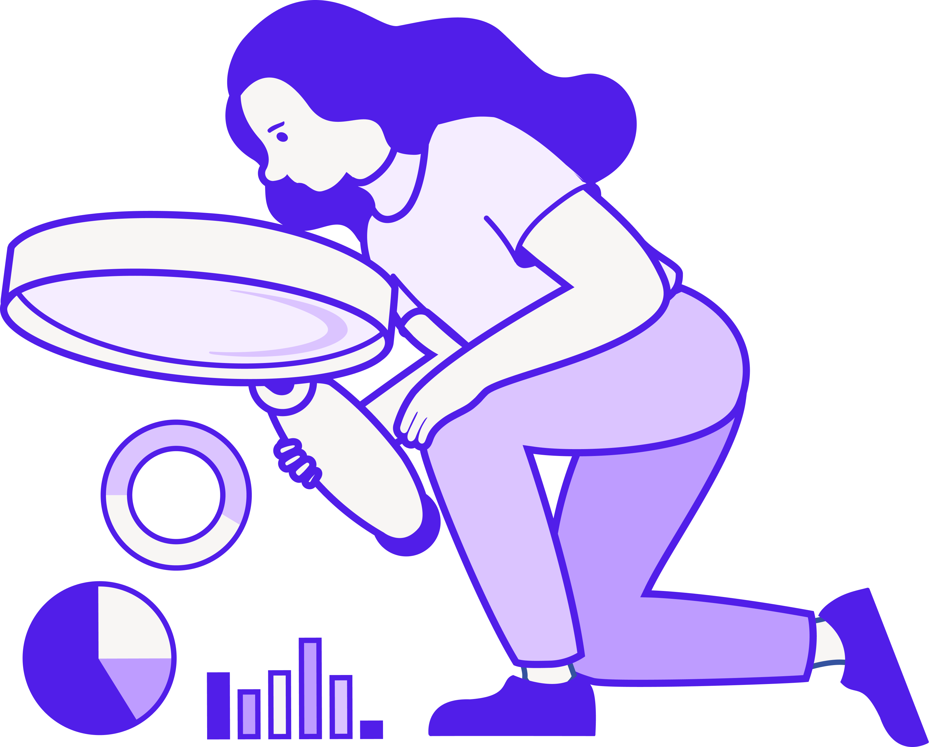 Person examining data visualizations